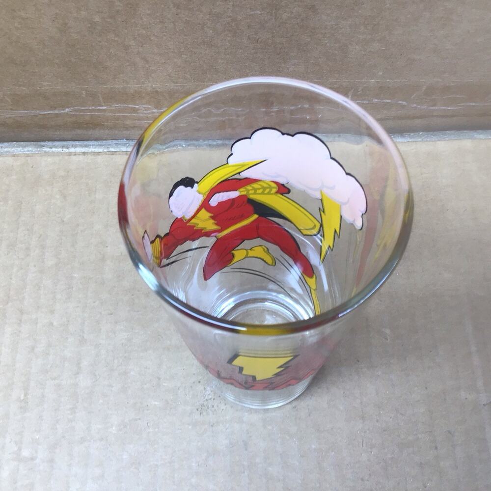 Vtg 1978 Pepsi DC Comics Super Series Shazam Captain Marvel Glass Tumbler 16oz - Picture 4 of 5